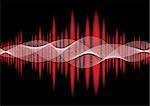 Music inspired graphic equaliser background with wave effect