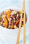 Asian Healthy Fried Rice, served with chopsticks