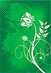Grunge floral background for your design
