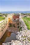 Vaulted Cistern, period of Roman occupation at Ancient Aptera in Crete, Greece