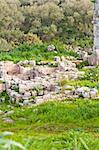 Building remains at Ancient Aptera in Crete, Greece