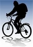 Vector drawing bicycle races leisure