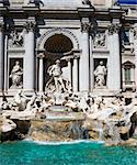 Famous sightseeing Trevi fountain in Rome, Italy