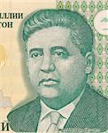 Mirzo Tursunzoda (1911-1977) on 1 Somoni 2000 Banknote from Tajikistan. Poet, prominent politic figure and national hero of Tajikistan.