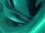 abstract 3d illustration of green chrome background