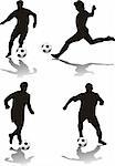 soccer player isolated o withe