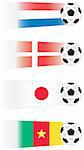 Soccer  vector clipart (other flags also available)