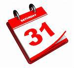 3d illustration of generic calendar isolated over white background