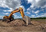 excavator at a construction site