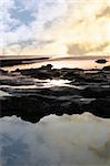 mud and rocks on beale beach co kerry ireland on a beautiful cold winters day