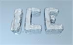 An image of a the letters ice