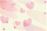 illustration drawing of watercolor background with heart shape