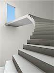 An image of a stairway to heaven with special volumetric lighting