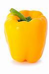 Big fresh yellow pepper on white at 10Mps