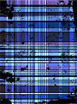 Checkered Blue Grunge Background. Editable Vector Illustration