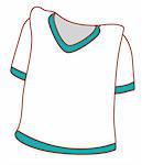 illustration drawing of a shirt isolate in white background