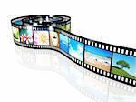 An image of a film strip with nice pictures