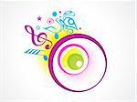 abstract colorful glossy music background vector illustration