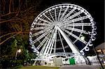 Sky wheel illuminated at night