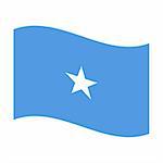 Illustration of the national flag of somalia floating