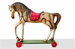 Horse wooden colorful toy for children retro vintage