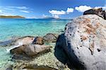 The boulders of Beef Island in the British Virgin Islands.
