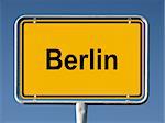 Common city sign of Berlin, Germany