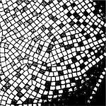 abstract black white mosaic,  this illustration may be useful as designer work