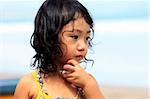 Portrait of the beautiful small Asian girl.  Indonesia. Java