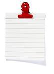 close up of post it reminders on white background with clipping path