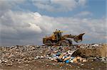 overview of refuse collection with bulldozer