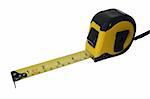 Tape measure isolated on   a   white   background