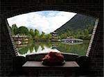 Eine Landschaft-Park in Lijiang China - eine berühmte Touristenattraktion