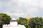 travel in the bangkok holiday,temple thai on the sky , south of asia