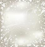 Silver background with sparkles and star. Vector illustration