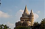 view of the beautiful Fisherman's Bastion in Budapest