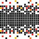 Abstract pattern with black mosaic