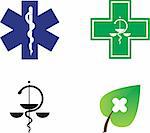 medical symbols vector illustration