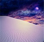 Full moon at White Sands New Mexico