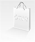 Vector illustration of holiday sale Shopping Bag