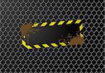 Blank sign on a chain link fence. Available in jpeg and eps8 formats.