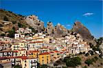 Castelmezzano, Basilicata, Italy, country, mountains, dolomites, vacation, travel, landscape, houses, mountains, roofs, roads, rocks,