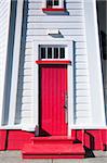 The Old Wooden Akaroa Lighthouse in New Zealand.