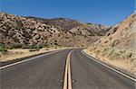 Highway through the mountains west of Coalinga, California