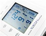 Digital blood pressure monitor. Close-up image.