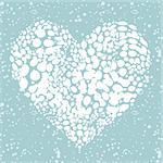 I like winter! snowing heart shape for your design