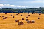 czech republic, southern bohemia - bales of hay