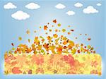 Below the clouds - Autumn abstract background. EPS 8