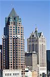 Buildings in downtown Milwaukee, Wisconsin.