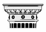 Vector illustration of a Greek Ionic Column